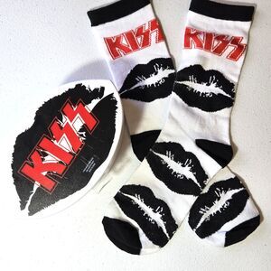 NEW KISS Band Unisex Crew Socks /Tote Valentines Music Band Fun Collectible OSFM